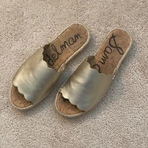 Sam Edelman Sandals Gold Leather 7 1/2